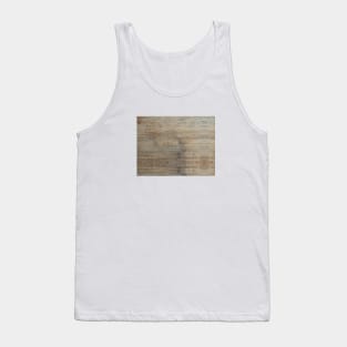 Minimalist Grunge Wooden Planks Textured Tank Top